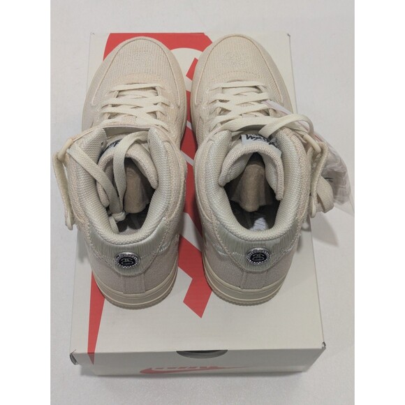 Nike Air Force 1 Mid SP Stussy Fossil Hemp DJ7841-200 Men’s 5.5 / Women’s 7 - Picture 7 of 10